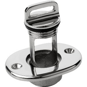 SEA DOG OBLONG CAPTIVE GARBOARD DRAIN & PLUG, 316 STAINLESS STEEL