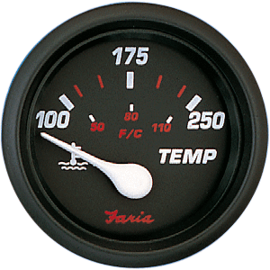 FARIA PROFESSIONAL RED 2" WATER TEMP