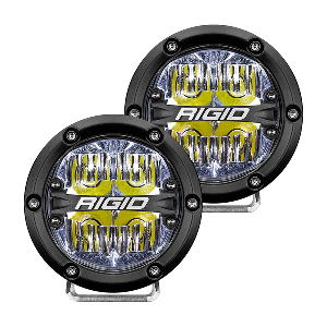 RIGID INDUSTRIES 360-SERIES 4" LED OFF-ROAD FOG LIGHT DRIVE BEAM W/WHITE BACKLIGHT, BLACK HOUSING