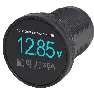 BLUE SEA 1733200 MINI OLED VOLTMETER, BLUE