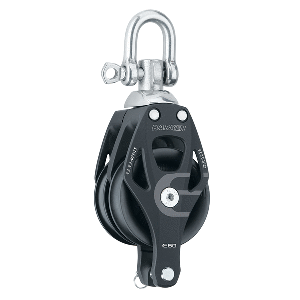 HARKEN 60MM DOUBLE ALUMINUM ELEMENT BLOCK W/SWIVEL & BECKET