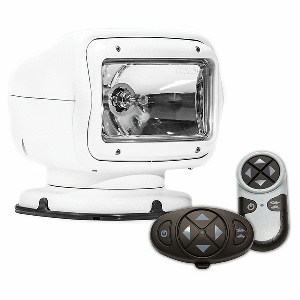 GOLIGHT RADIORAY GT SERIES PERMANENT MOUNT, WHITE HALOGEN, WIRELESS HANDHELD & WIRELESS DASH MOUNT REMOTES