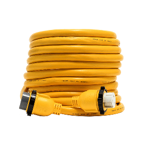 CAMCO 50 AMP POWER GRIP MARINE EXTENSION CORD, 50' M-LOCKING/F-LOCKING ADAPTER
