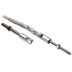 C SHERMAN JOHNSON SPLICE EYE W/THREADED STUD: 5/16" -24 X 2-1/2" LH W/SPLICE EYE