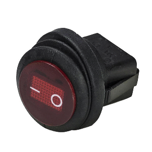 HEISE ROCKER SWITCH, ILLUMINATED RED ROUND, 5-PACK