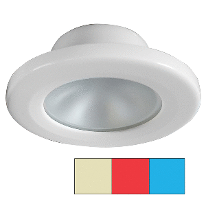 I2SYSTEMS APEIRON A3120 SCREW MOUNT LIGHT, RED, WARM WHITE & BLUE, WHITE FINISH