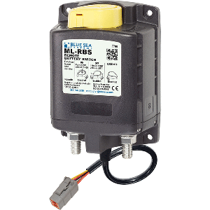 BLUE SEA 7700100 ML SOLENOID 12V 500A W/MANUAL CONTROL & DEUTSCH CONNECTOR