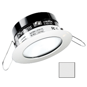 I2SYSTEMS APEIRON PRO A503, 3W SPRING MOUNT LIGHT, ROUND, COOL WHITE, WHITE FINISH