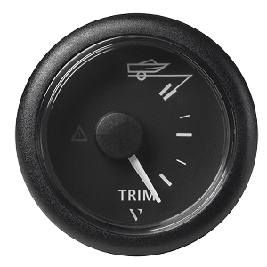 VERATRON 52MM (2-1/16") VIEWLINE TRIM INDICATOR GAUGE UP/DOWN, BLACK DIAL & ROUND BEZEL