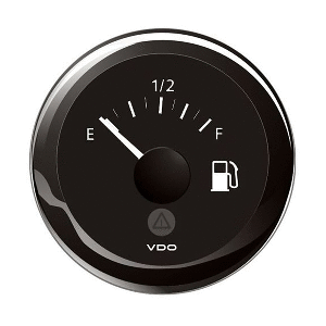 VERATRON 52MM (2-1/16") VIEWLINE TANK LEVEL GAUGE E/F, 3-180 OHM, BLACK DIAL & BEZEL