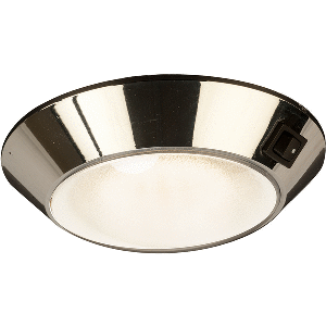SEA DOG CHROME PLASTIC LED DOME LIGHT 4" DAY/NIGHT, CLEAR/RED BULB