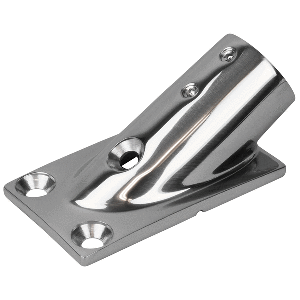 SEA DOG RAIL BASE FITTING RECTANGULAR BASE 30-DEG 316 STAINLESS STEEL 7/8" OD