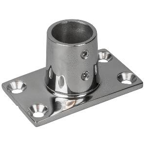 SEA DOG RAIL BASE FITTING RECTANGULAR BASE 90-DEG 316 SS, 1-7/8" X 3-3/16", 1" OD