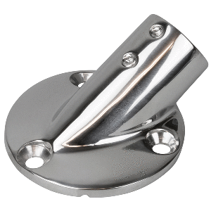 SEA DOG RAIL BASE FITTING 2-3/4" ROUND BASE 30-DEG 316 SS, 1" OD