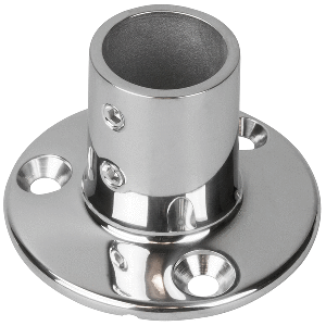 SEA DOG RAIL BASE FITTING 2-3/4" ROUND BASE 90-DEG 316 SS, 1" OD