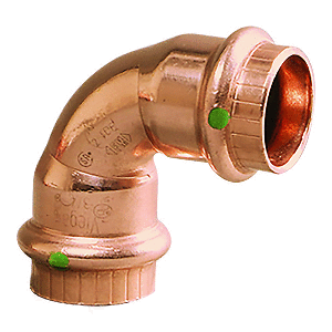 VIEGO PROPRESS 3/4", 90-DEG COPPER ELBOW, DOUBLE PRESS CONNECTION, SMART CONNECT TECHNOLOGY