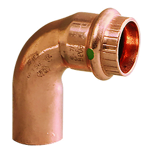 VIEGA PROPRESS 1-1/2", 90-DEG COPPER ELBOW, STREET/PRESS CONNECTION, SMART CONNECT TECHNOLOGY