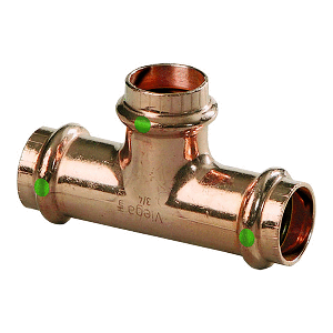 VIEGA PROPRESS 1/2" COPPER TEE, TRIPLE PRESS CONNECTION, SMART CONNECT TECHNOLOGY