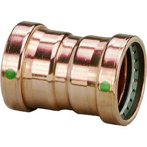 VIEGA PROPRESS 2-1/2" COPPER COUPLING W/STOP DOUBLE PRESS CONNECTION, SMART CONNECT TECHNOLOGY