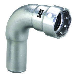 VIEGA MEGAPRESS 1/2" 90-DEG STAINLESS 304 ELBOW, STREET/PRESS CONNECTION, SMART CONNECT TECHNOLOGY