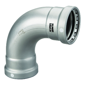VIEGA MEGAPRESS 2-1/2" 90-DEG CARBON STEEL ELBOW W/FKM, DOUBLE PRESS CONNECTION, SMART CONNECT TECHNOLOGY