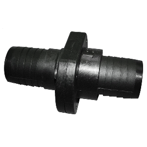 TH MARINE DOUBLE BARB INLINE SCUPPER CHECK VALVE, 1-1/2", BLACK