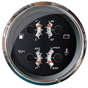 FARIA PLATINUM 4" MULTI-  FUNCTION - FUEL/OIL PSI/WATER