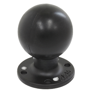 RAM MOUNT RAM ROUND PLATE W/BALL, 2.25", D SIZE BALL, HOLE PLATE