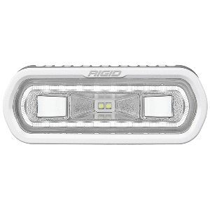 RIGID INDUSTRIES SR-L SERIES MARINE SPREADER LIGHT, WHITE SURFACE MOUNT, WHITE LIGHT W/WHITE HALO