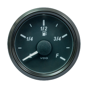VDO SINGLEVIU 52MM (2-1/16") FUEL LEVEL GAUGE, E/F SCALE, 0-180 OHM