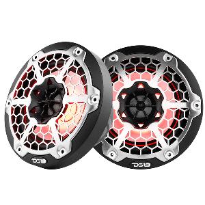 DS18 NEW EDITION HYDRO 6.5" 2-WAY MARINE SPEAKERS W/RGB LED LIGHTING 300W, BLACK