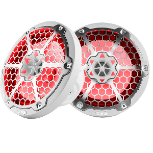 DS18 NEW EDITION HYDRO 8" 2-WAY MARINE SPEAKERS W/RGB LED LIGHTING 375W, WHITE