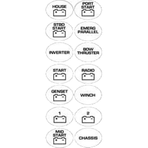 BEP BATTERY SWITCH LABEL SHEET