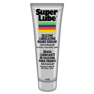 SUPER LUBE SILICONE LUBRICATING BRAKE GREASE W/SYNCOLON, 8OZ TUBE