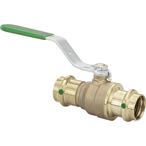 VIEGA PROPRESS 1-1/2" ZERO LEAD BRONZE BALL VALVE W/STAINLESS STEM, DOUBLE PRESS CONNECTION