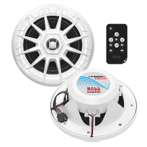 BOSS AUDIO MRGB55W 5.25" MARINE SPEAKERS W/RGB LIGHTING, WHITE