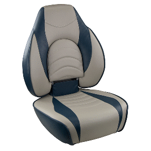 SPRINGFIELD FISH PRO HIGH BACK FOLDING SEAT, BLUE/GREY