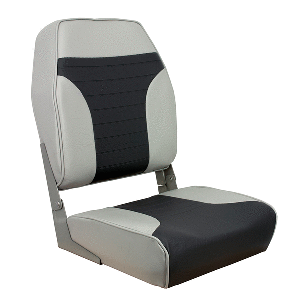 SPRINGFIELD HIGH BACK MULTI-COLOR FOLDING SEAT, GREY/CHARCOAL