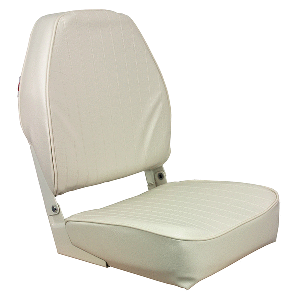 SPRINGFIELD HIGH BACK FOLDING SEAT, WHITE