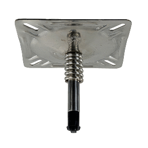SPRINGFIELD KINGPIN 7" X 7" SEAT MOUNT W/SPRING, POLISHED