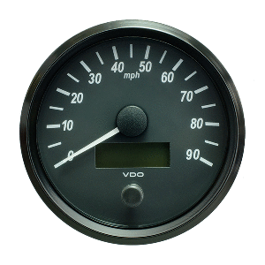 VDO SINGLEVIU 100MM (4") SPEEDOMETER, 90 MPH