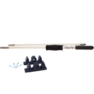 PANTHER 10' KING PIN ANCHOR POLE, 2-PIECE, WHITE