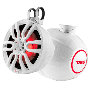 DS18 HYDRO 6.5" COMPACT WAKEBOARD POD TOWER W/RGB LIGHT, 300W, WHITE