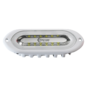 SHADOW-CASTER SCM-SL SERIES FLUSH MOUNT SPREADER LIGHT, WHITE HOUSING, WHITE/BLUE/RED