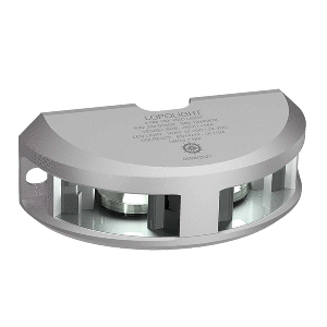 LOPOLIGHT SERIES 200-024, NAVIGATION LIGHT, 2NM, VERTICAL MOUNT, WHITE, SILVER HOUSING