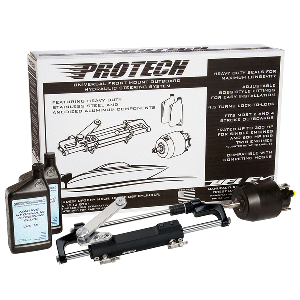 UFLEX PROTECH 2.1 FRONT MOUNT OB HYDRAULIC SYSTEM, INCLUDES UP28 FM HELM OIL & UC128-TS/2 CYLINDER, NO HOSES