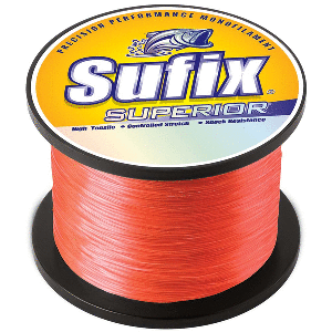 SUFIX SUPERIOR NEON FIRE MONOFILAMENT, 8LB, 1720 YDS