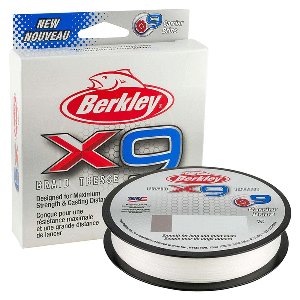 BERKLEY X9 BRAID CRYSTAL, 15LB, 328 YDS, X9B33015-CY