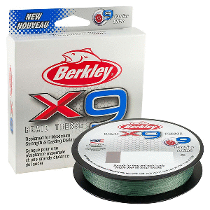 BERKLEY X9 BRAID LOW-VIS GREEN, 20LB, 164 YDS, X9BFS20-22