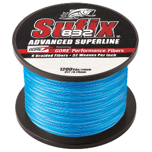 SUFIX 832 ADVANCED SUPERLINE BRAID, 20LB, COASTAL CAMO, 1200 YDS